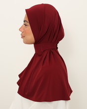 Load image into Gallery viewer, instant hijab burgundy
