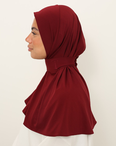 instant hijab burgundy