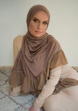 Load image into Gallery viewer, bamboo ruffled chiffon MOCHA
