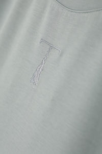 oversized pastel blue long-sleeve t-shirt