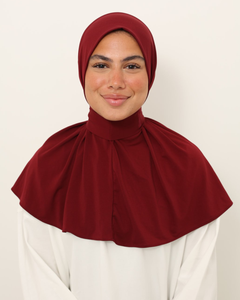 instant hijab burgundy