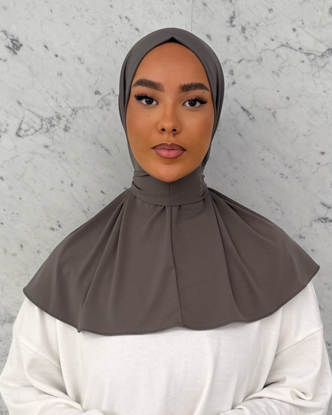 instant hijab STONE BROWN