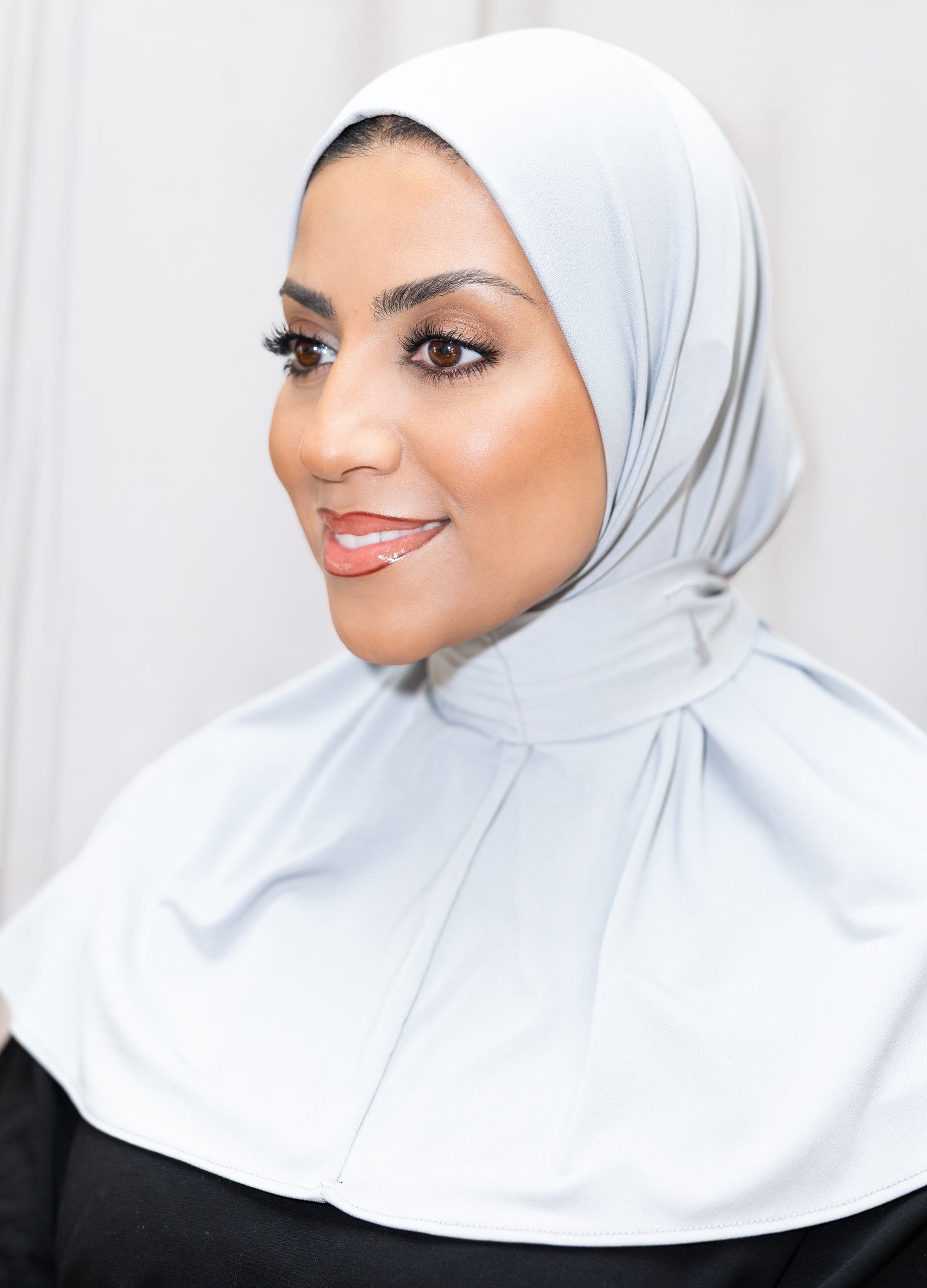 instant hijab light grey