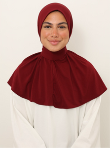 instant hijab burgundy