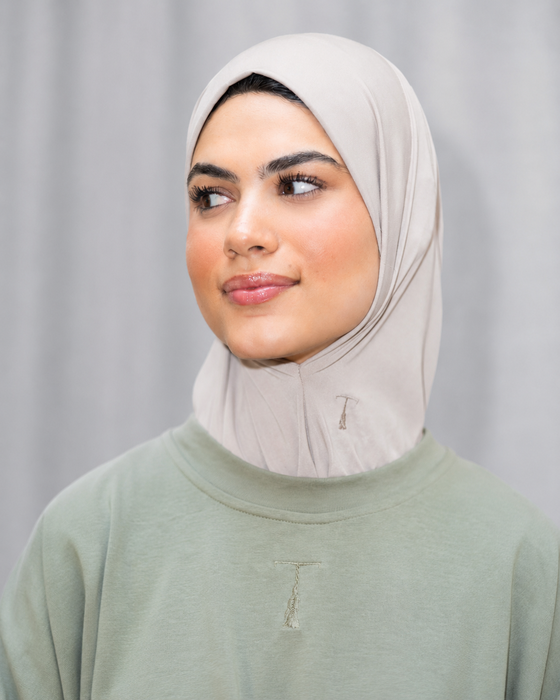 easy instant hijab GREIGE