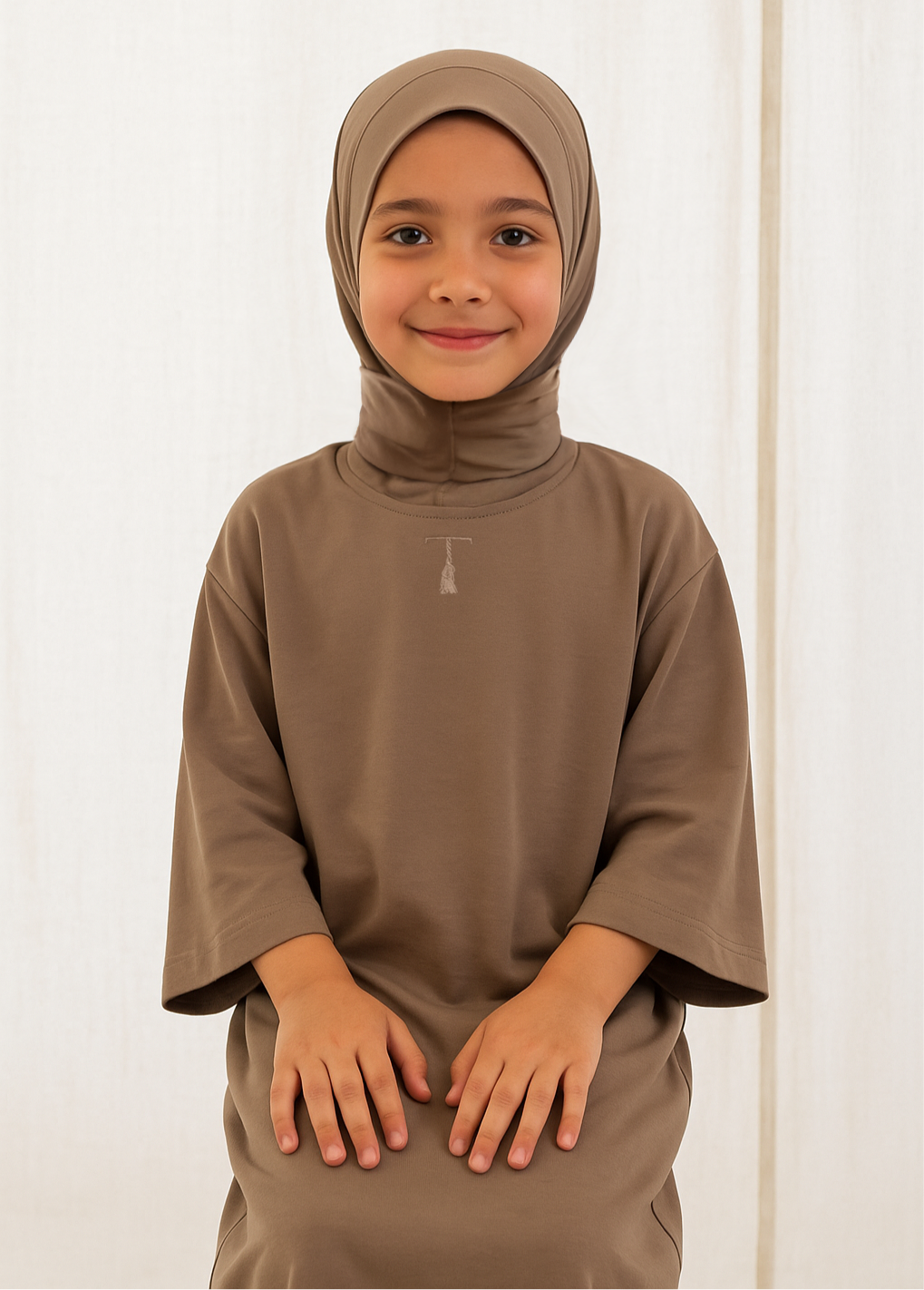 instant hijab taupe KIDS