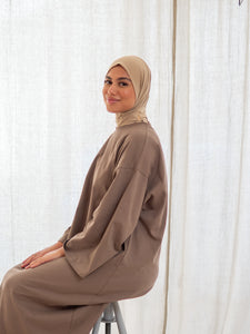 instant hijab beige