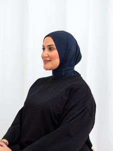 instant hijab dark blue