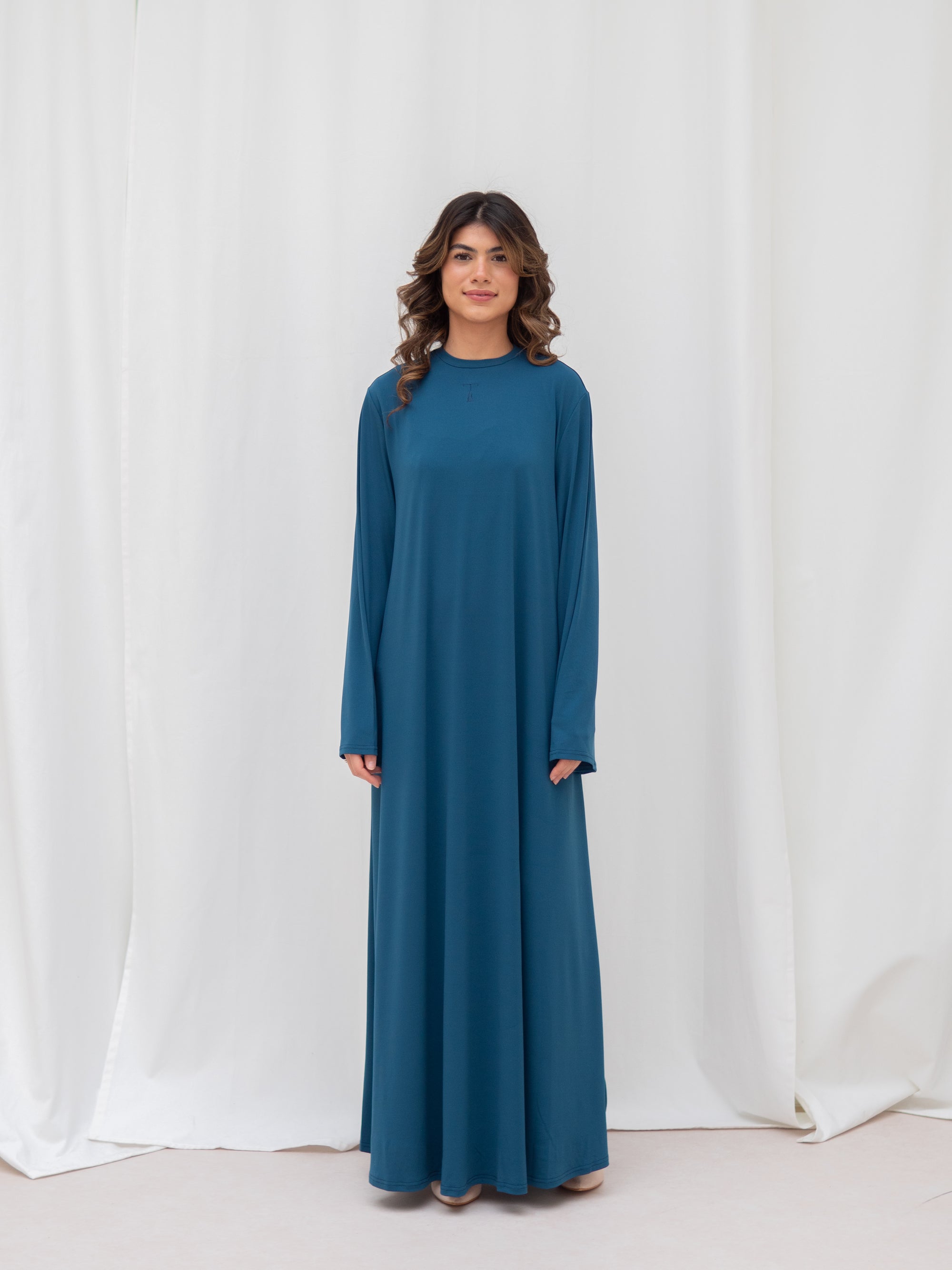 classic dress TEAL BLUE Td'A modest fashion classic dress TEAL BLUE Td'A modest fashion