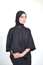 Load image into Gallery viewer, bamboo ruffled chiffon BLACK
